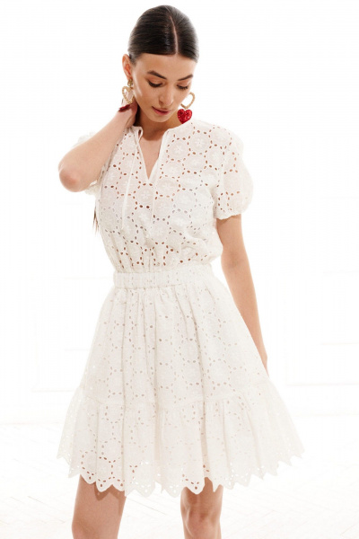 Платье ELLETTO 1020 белый - фото 10