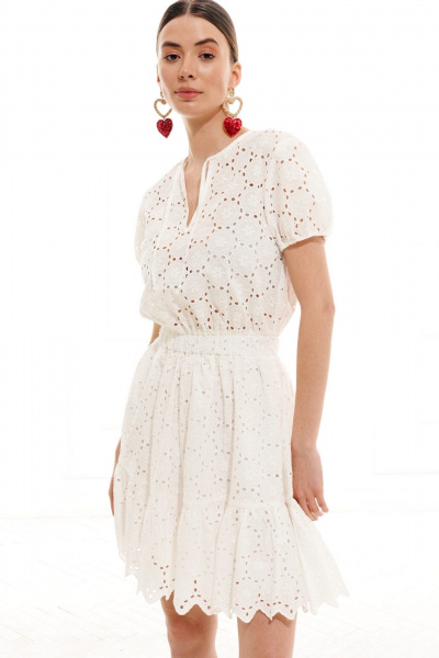 Платье ELLETTO 1020 белый - фото 2