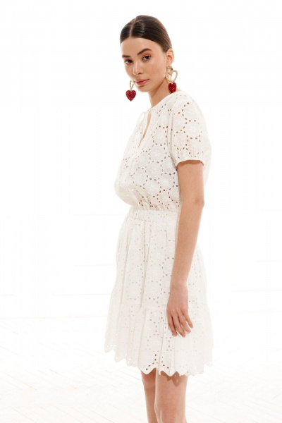 Платье ELLETTO 1020 белый - фото 8