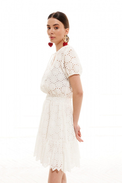 Платье ELLETTO 1020 белый - фото 6