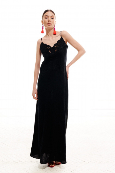 Платье ELLETTO 1022 черный - фото 7