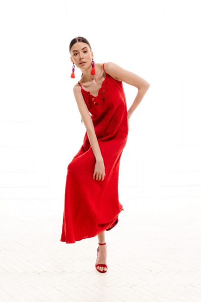 Платье ELLETTO 1022 красный - фото 16