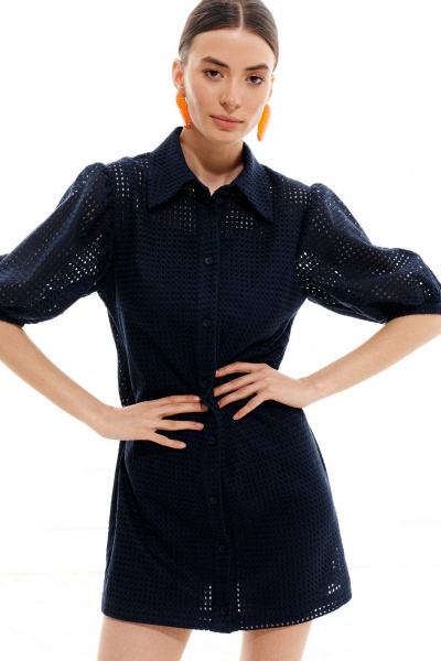 Платье ELLETTO 1024 синий - фото 2