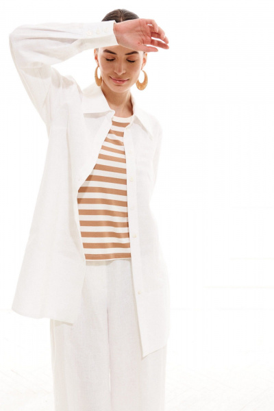 Блуза ELLETTO 3712 белый - фото 3