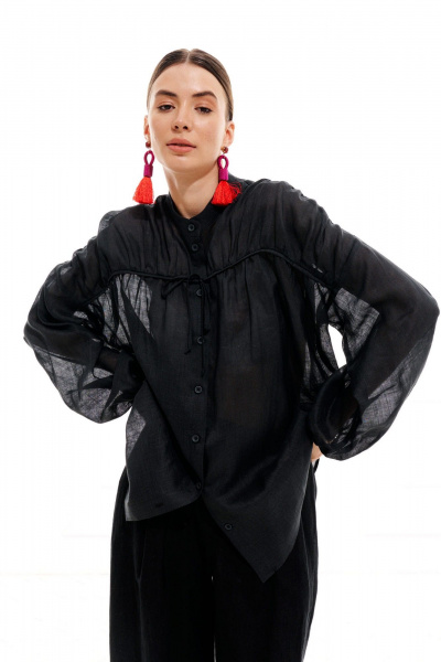 Блуза ELLETTO 3713 графит - фото 10