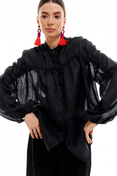 Блуза ELLETTO 3713 графит - фото 1