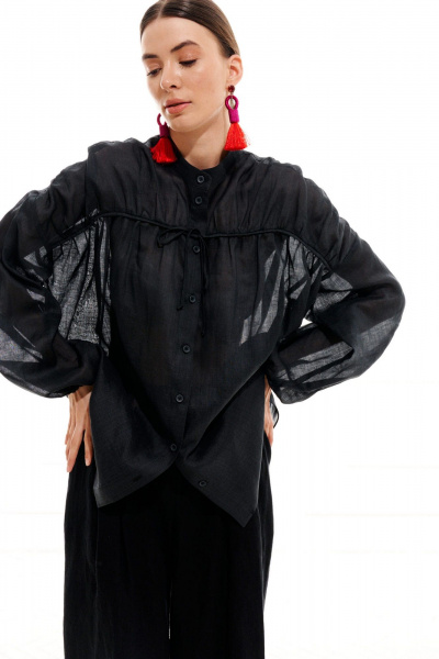 Блуза ELLETTO 3713 графит - фото 2