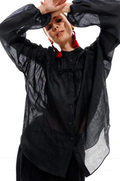 Блуза ELLETTO 3713 графит - фото 3