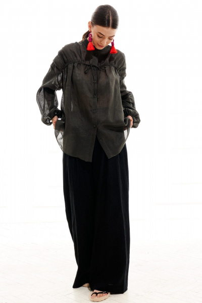 Блуза ELLETTO 3713 зеленый - фото 7