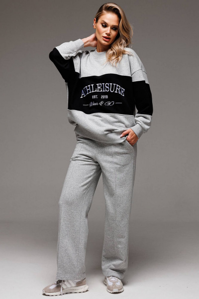 Спортивный костюм из трикотажа с вышивкой Athleisure GO F3062/50-04 - фото 2