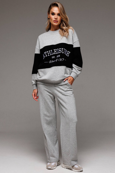 Спортивный костюм из трикотажа с вышивкой Athleisure GO F3062/50-04 - фото 1