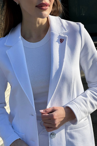 Беспроигрышный жакет из трикотажа с открытым швом GO F4065/01-01 - фото 2