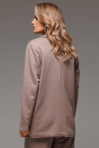 Элегантный жакет из трикотажа с воротником и лацканами GO F4065/04-03 - фото 4