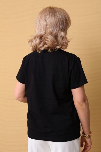 Комплект брюк широкого силуэта и футболки с принтом LM БК4017 - фото 4