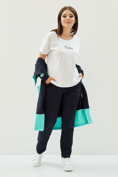 Брюки, кардиган ANASTASIA MAK 692 темно-синий - фото 4