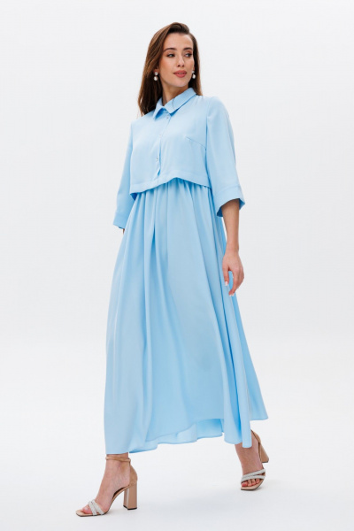 Платье NikVa 487-1 голубой - фото 6