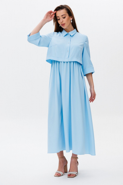 Платье NikVa 487-1 голубой - фото 3