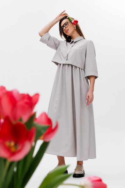 Платье NikVa 487-2 дымка - фото 6