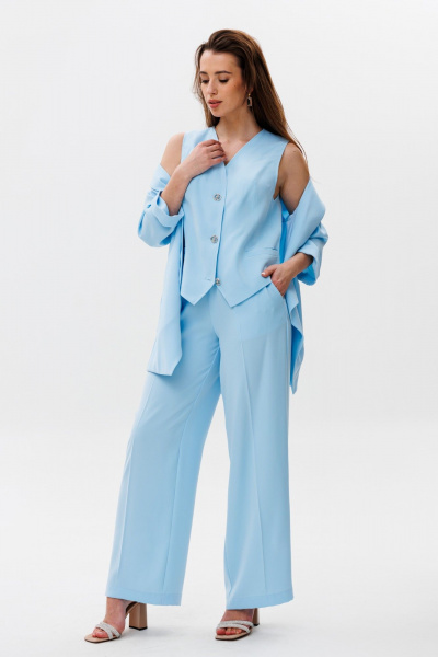 Брюки NikVa 498-1 голубой - фото 6