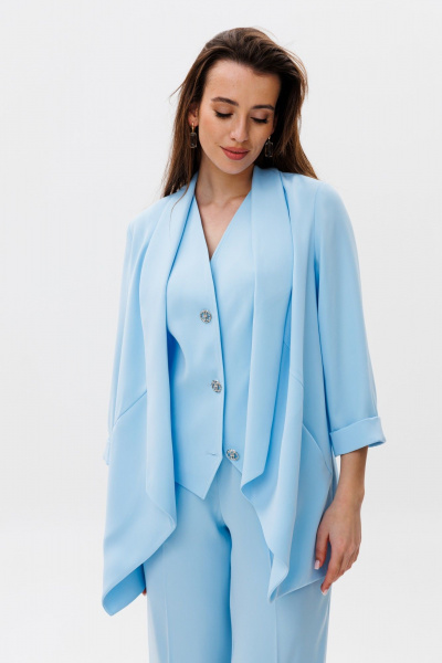 Жакет NikVa 500-1 голубой - фото 3