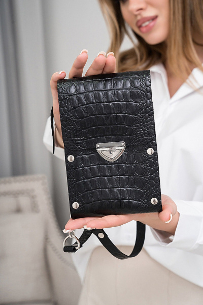 Сумка Because COLIBRI BLACK CROCO - фото 13