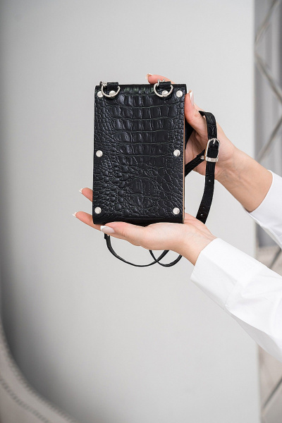 Сумка Because COLIBRI BLACK CROCO - фото 7