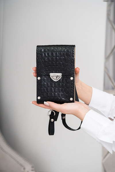 Сумка Because COLIBRI BLACK CROCO - фото 6