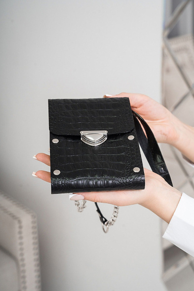 Сумка Because COLIBRI BLACK CROCO - фото 3