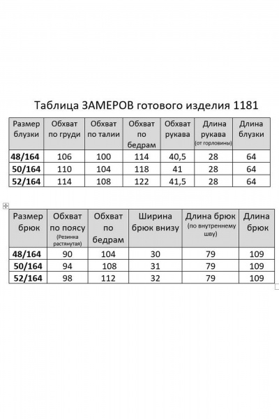 Блуза, брюки Мишель стиль 1181 пудра-белый - фото 4