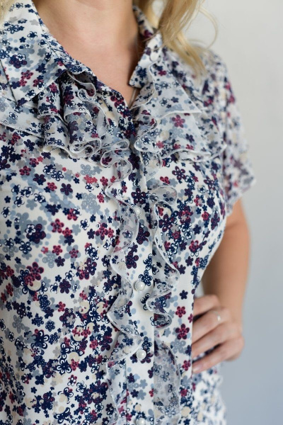 Блуза LindaLux 715_1 белый_фон - фото 3