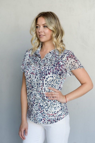 Блуза LindaLux 715_1 белый_фон - фото 1