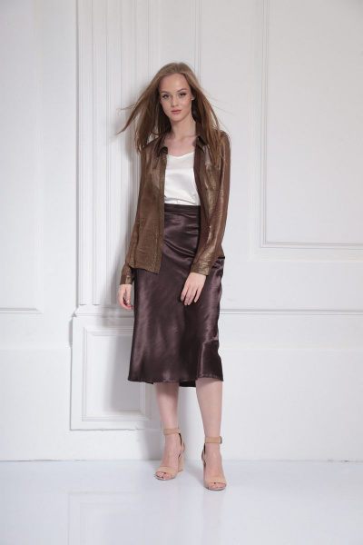 Блуза AMORI 6315 шоколад - фото 2