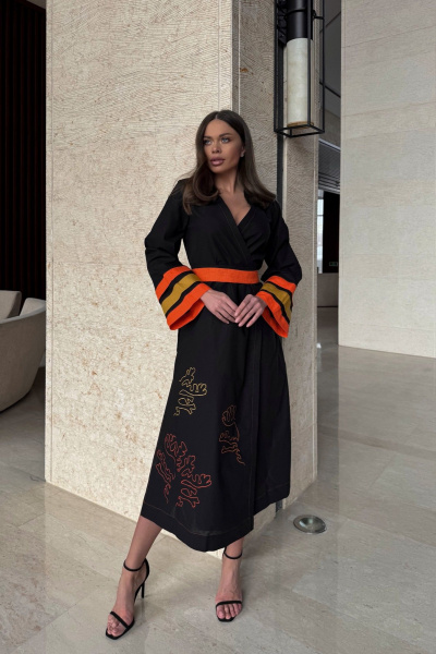 Платье-кимоно из текстиля для повседневной носки Pavlova 159 - фото 6