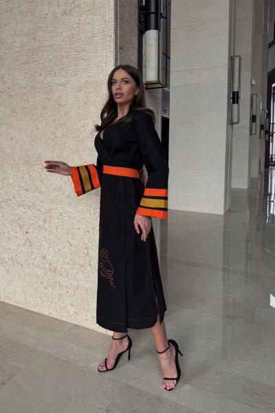 Платье-кимоно из текстиля для повседневной носки Pavlova 159 - фото 5