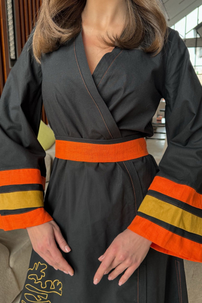 Платье-кимоно из текстиля для повседневной носки Pavlova 159 - фото 7