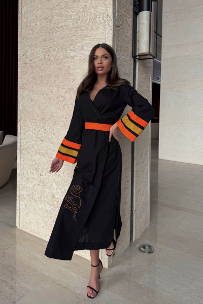 Платье-кимоно из текстиля для повседневной носки Pavlova 159 - фото 2