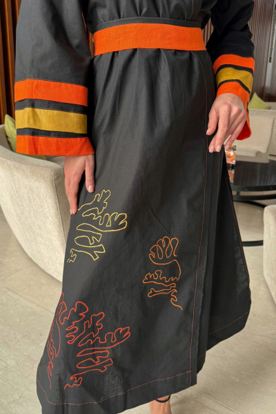 Платье-кимоно из текстиля для повседневной носки Pavlova 159 - фото 8