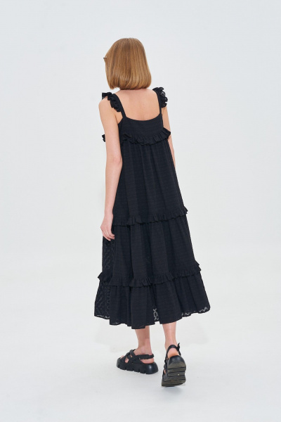 Легкое хлопковое платье свободного силуэта для жаркого лета Mixan 5060 - фото 4