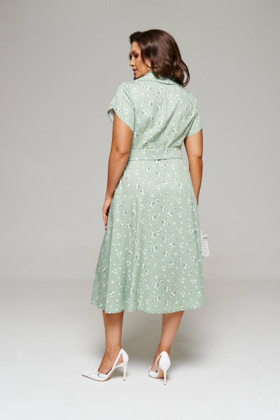 Платье Beautiful&Free 6077 зелень+цветы - фото 6