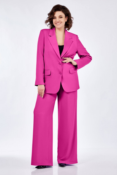 Блуза, брюки, жакет Ольга Стиль С-841 фуксия - фото 9