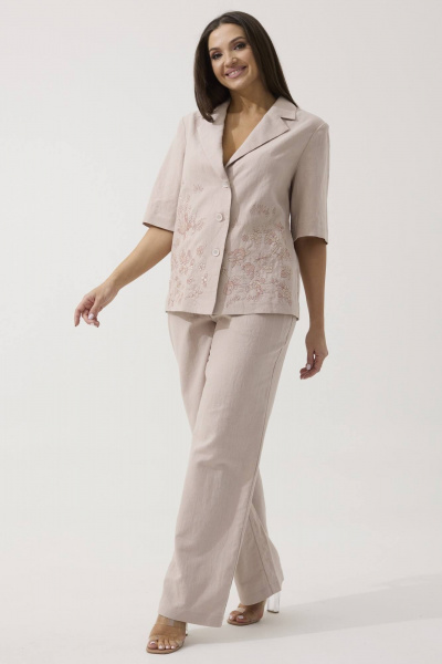 Брюки, жакет Ma Сherie 3046 бежевый - фото 6