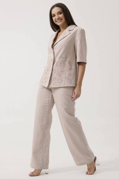 Брюки, жакет Ma Сherie 3046 бежевый - фото 5