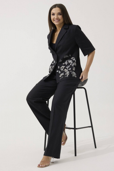 Брюки, жакет Ma Сherie 3046 черный - фото 1
