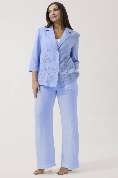 Брюки, жакет Ma Сherie 3047 голубой - фото 4