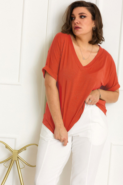 Блуза BegiModa 4083 оранжевый - фото 3