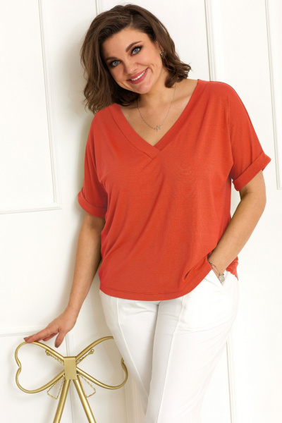 Блуза BegiModa 4083 оранжевый - фото 2