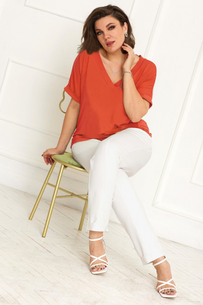 Блуза BegiModa 4083 оранжевый - фото 5