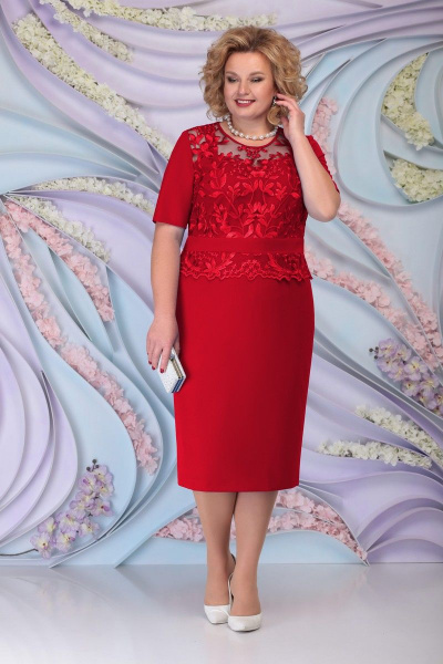 Жакет, платье Ninele 3101 красный - фото 2