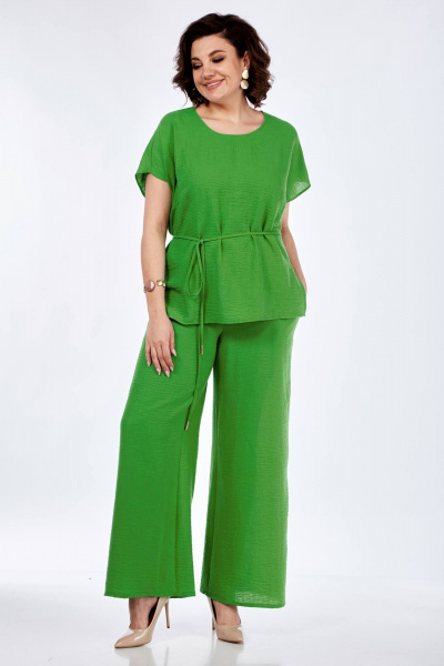 Брюки, кардиган, топ Karina deLux M-1233 зеленый - фото 6