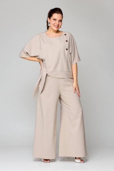 Брюки, туника Koketka i K 1142-2 светло-бежевый - фото 5